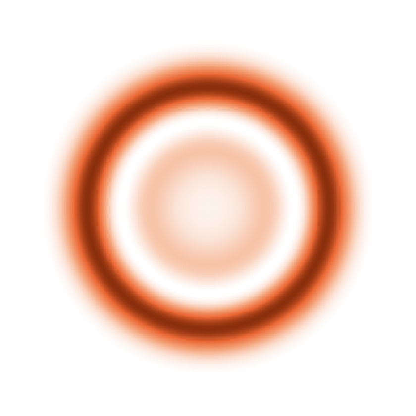 A bright ring with a fainter ring inside it and a dark gap between
