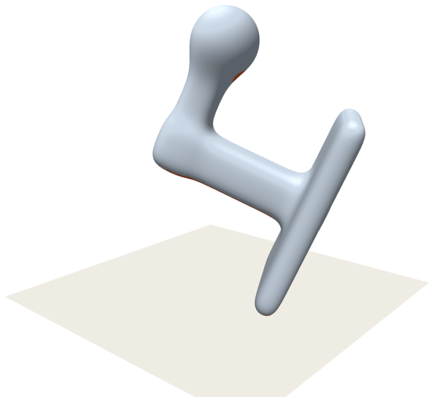 The same bracket rotated 120 degrees about the vertical