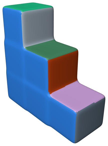Segmentation at position bandwidth 0.35: ten sides