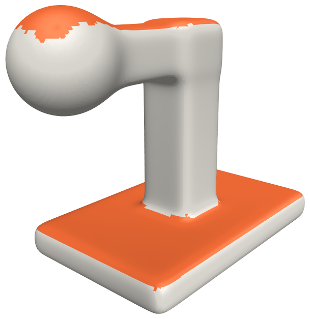 The bracket with a larger position bandwidth: the base top is whole but has merged with the arm top